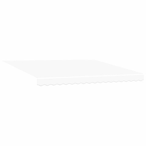 Markiza zwijana Biały 4 × 3 m Canvas i Aluminium