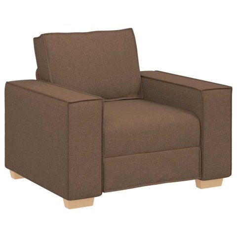 Sofa 3 pcs Brązowy 220 x 80 x 84 cm Tkanina lniana