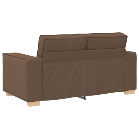 Sofa 3 pcs Brązowy 220 x 80 x 84 cm Tkanina lniana