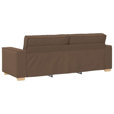 Sofa 3 pcs Brązowy 220 x 80 x 84 cm Tkanina lniana