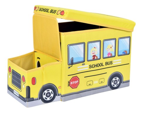 Pufa pojemnik Bus - żółty