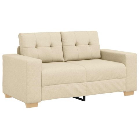 Sofa 3 pcs Kremowy 221 x 80 x 80 cm Tkanina lniana