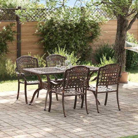 Zestaw do jadalni w ogrodzie 5 pcs kolor bronzu Aluminium