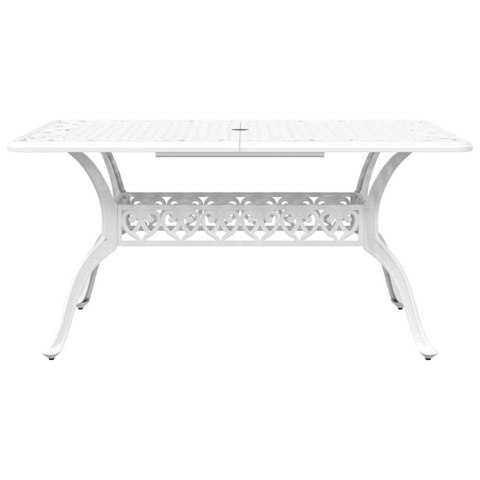 Zestaw do jadalni w ogrodzie 5 pcs Biały Aluminium