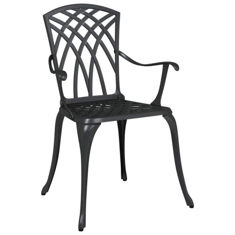 Zestaw do jadalni w ogrodzie 5 pcs Czarny Aluminium
