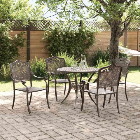 Zestaw do jadalni w ogrodzie 5 pcs kolor bronzu Aluminium