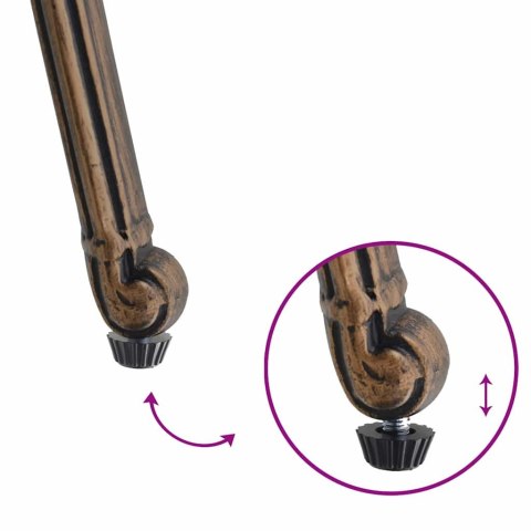 Zestaw do jadalni w ogrodzie 7 pcs kolor bronzu Aluminium