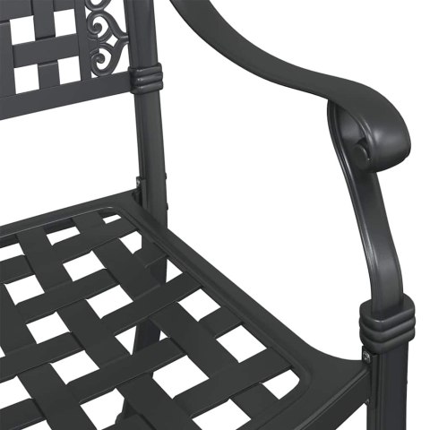 Zestaw stołów ogrodowych 3 pcs Czarny Aluminium odlewane