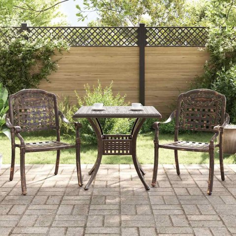 Zestaw stołów ogrodowych 3 pcs kolor bronzu Aluminium odlewane
