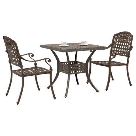 Zestaw stołów ogrodowych 3 pcs kolor bronzu Aluminium odlewane