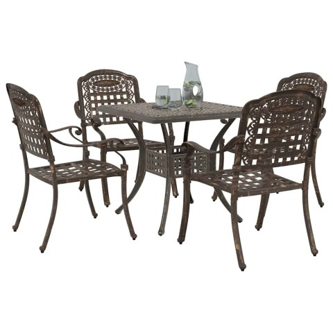 Zestaw stołów ogrodowych 3 pcs kolor bronzu Aluminium odlewane