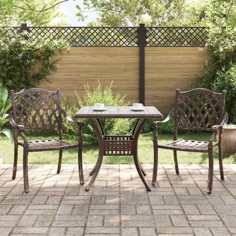 Zestaw stołów ogrodowych 3 pcs kolor bronzu Aluminium odlewane