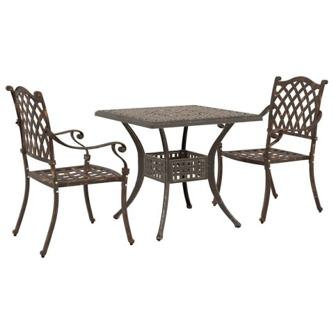Zestaw stołów ogrodowych 3 pcs kolor bronzu Aluminium odlewane