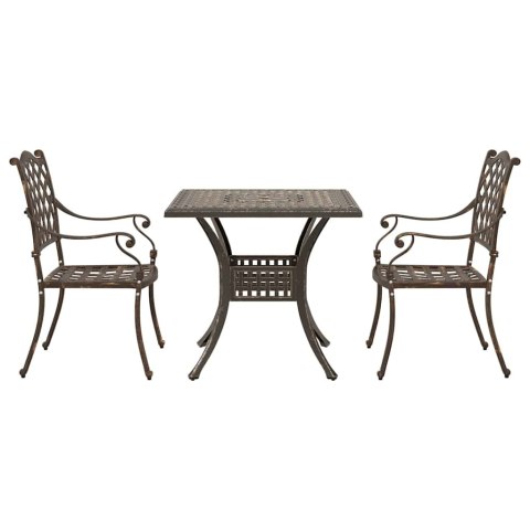 Zestaw stołów ogrodowych 3 pcs kolor bronzu Aluminium odlewane