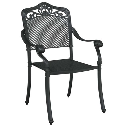 Zestaw stołów ogrodowych 5 pcs Czarny Aluminium odlewane