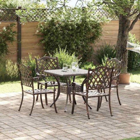 Zestaw stołów ogrodowych 5 pcs kolor bronzu Aluminium odlewane