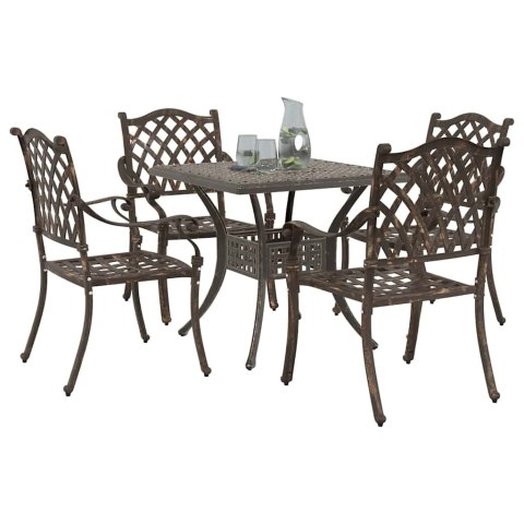 Zestaw stołów ogrodowych 5 pcs kolor bronzu Aluminium odlewane