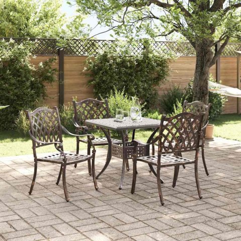 Zestaw stołów ogrodowych 5 pcs kolor bronzu Aluminium odlewane