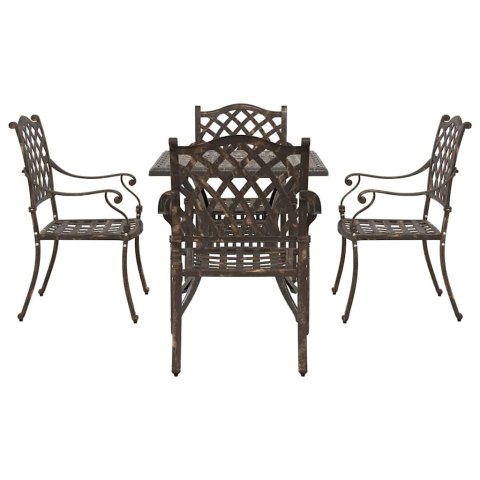 Zestaw stołów ogrodowych 5 pcs kolor bronzu Aluminium odlewane