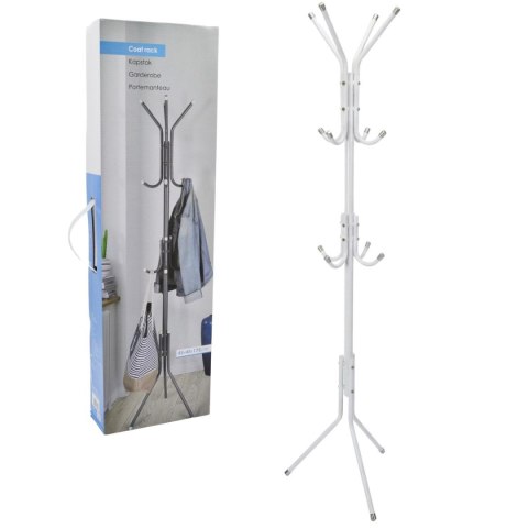 WIESZAK NA UBRANIA I AKCESORIA 3 WYSOKOŚCI 170CM BIAŁY