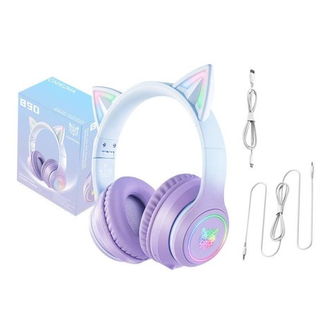 Słuchawki gamingowe ONIKUMA B90 Bluetooth (niebiesko-fioletowe)