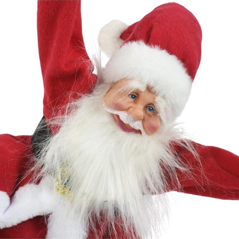 MIKOŁAJ ŚWIĄTECZNY LASKA CANDY GRAJĄCY WISZĄCY 82CM MICA