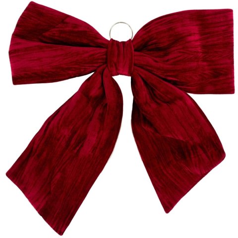 KOKARDA DEKORACYJNA BORDOWA 67x72x9CM MICA