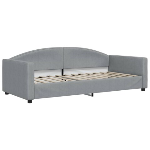 Sofa z materacem do spania, jasnoszara, 90x200 cm, tkanina