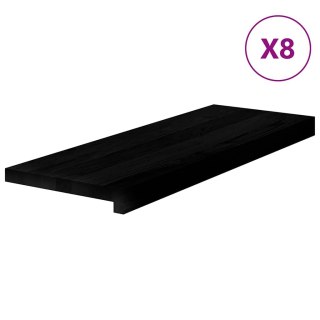 Stopnie schodowe, 8 szt. brązowe 70x25x2 cm lite drewno dębowe