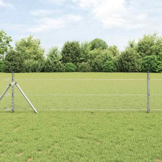 Słupek ogrodzeniowy. Srebrny 100 x 0,5 m (siatka 25 mm) Stal