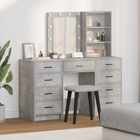 Toaletka 3 pcs Szary 40 x 41 x 135 cm Materiał drewnopochodny