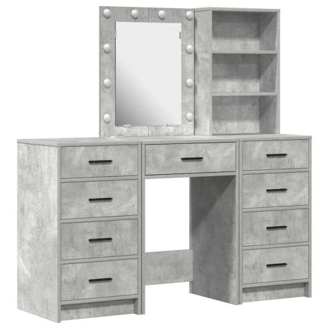 Toaletka 3 pcs Szary 40 x 41 x 135 cm Materiał drewnopochodny
