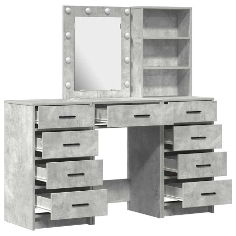 Toaletka 3 pcs Szary 40 x 41 x 135 cm Materiał drewnopochodny