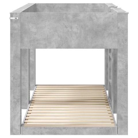 Łóżko piętrowe dla dzieci Betonowy szary 90 x 200 cm
