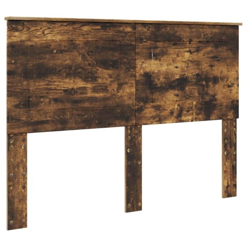 Ramka łóżka Dąb wędzony 140 x 190 cm Materiał drewnopochodny