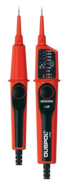Duspol Analog dwubiegunowy wskaźnik napięcia BENNING 12-1000V AC/DV CAT IV 600V CAT III 1000V IP65