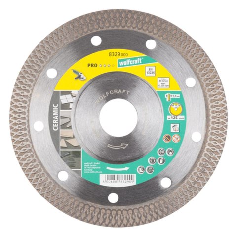 Tarcza diamentowa do płytek 125 x 22/10 Wolfcraft Pro Ceramic Turbo