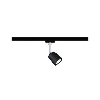 URail System Spot Cover max. 1x10W GU10 Czarny Mat/Chrom 230V Metal/Tworzywo sztuczne