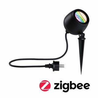 Reflektor ogrodowy KIKOLO LED SH Zigbee RGBW 6.2W 80st. 400lm 3000K-6500K IP65 230V antracyt