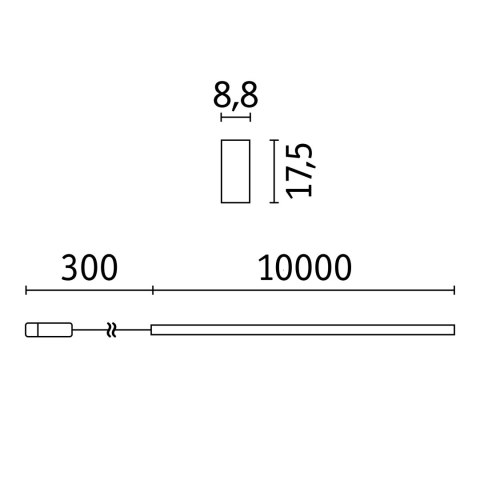 Taśma zewnętrzna LED Plug & Shine DIM 46W 10m 3000K IP68 24V biały