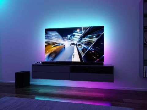 Zestaw taśma LED TV75 cali USB + pilot Dynamic Rainbow RGB 5W 5V czarny