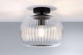 Lampa sufitowa łazienkowa RUYA E27 max.60W IP44 230V czarny matowy / szkło