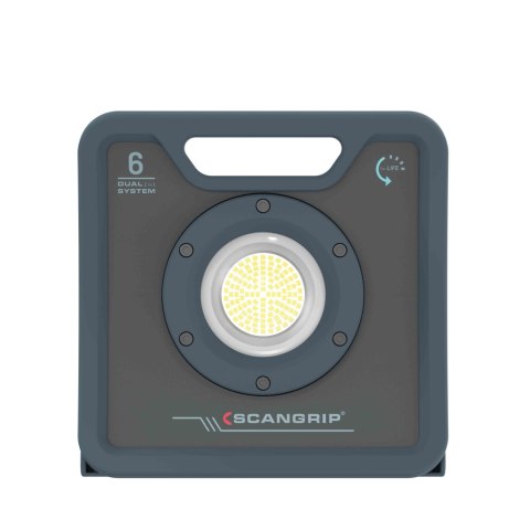 Wytrzymała akumulatorowo - sieciowa lampa robocza LED 6000 lm 37 W Scangrip NOVA 6 C+R forLIFE 03.6205