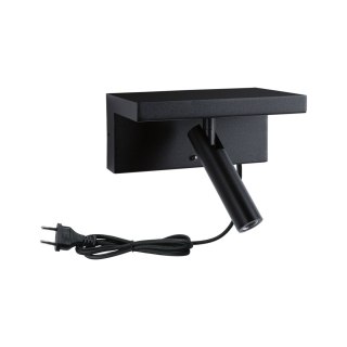 Oprawa ścienna JERIK LED 2,4W 3-STEP DIM 160lm 3000K USB-C 230V Z przełącznikiem Czarny mat /metal