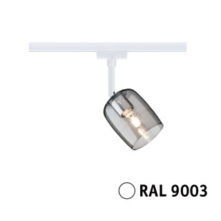 Spot Blossom URail max 1x10W G9 DIM 230V biały RAL 9003 / szkło przydymione