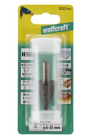 Frez do otworów 6 - 24 mm Wolfcraft - HSS, trzpień 8 mm