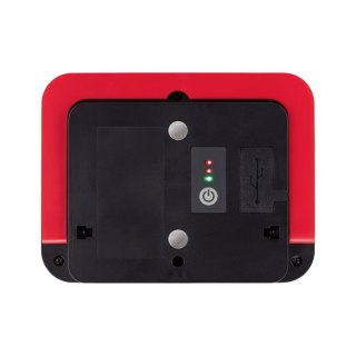 Naświetlacz roboczy akumulatorowy LED DIM 5W USB 440lm IP65 6500K DC5V czarno / czerwony tworzywo sztuczne