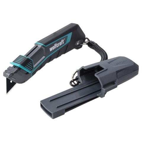 Nóż z futerałem, z ostrzem trapezowym PRO SAFETY wolfcraft