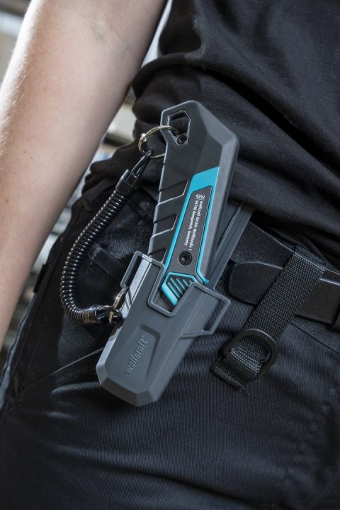 Nóż z futerałem, z ostrzem trapezowym PRO SAFETY wolfcraft