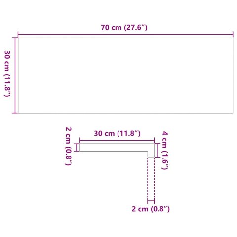 Stopnie schodowe, 8 szt. brązowe 70x30x2cm lite drewno dębowe